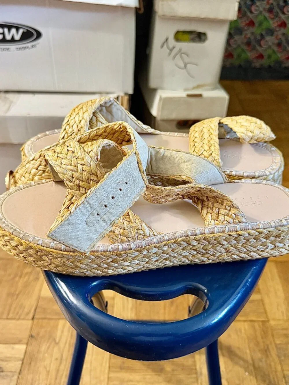 Women's ASOS Design Raffia Espadrilles - size 12W - NEW